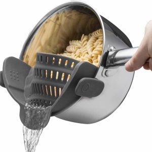 🍝 Snap-On Silicone Strainer – Clip & Drain Pasta, Veg & More in Seconds!